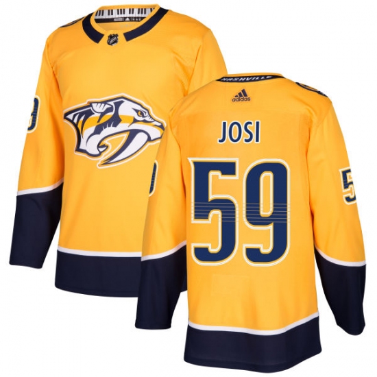 Men's Adidas Nashville Predators #59 Roman Josi Premier Gold Home NHL Jersey - Ujersey