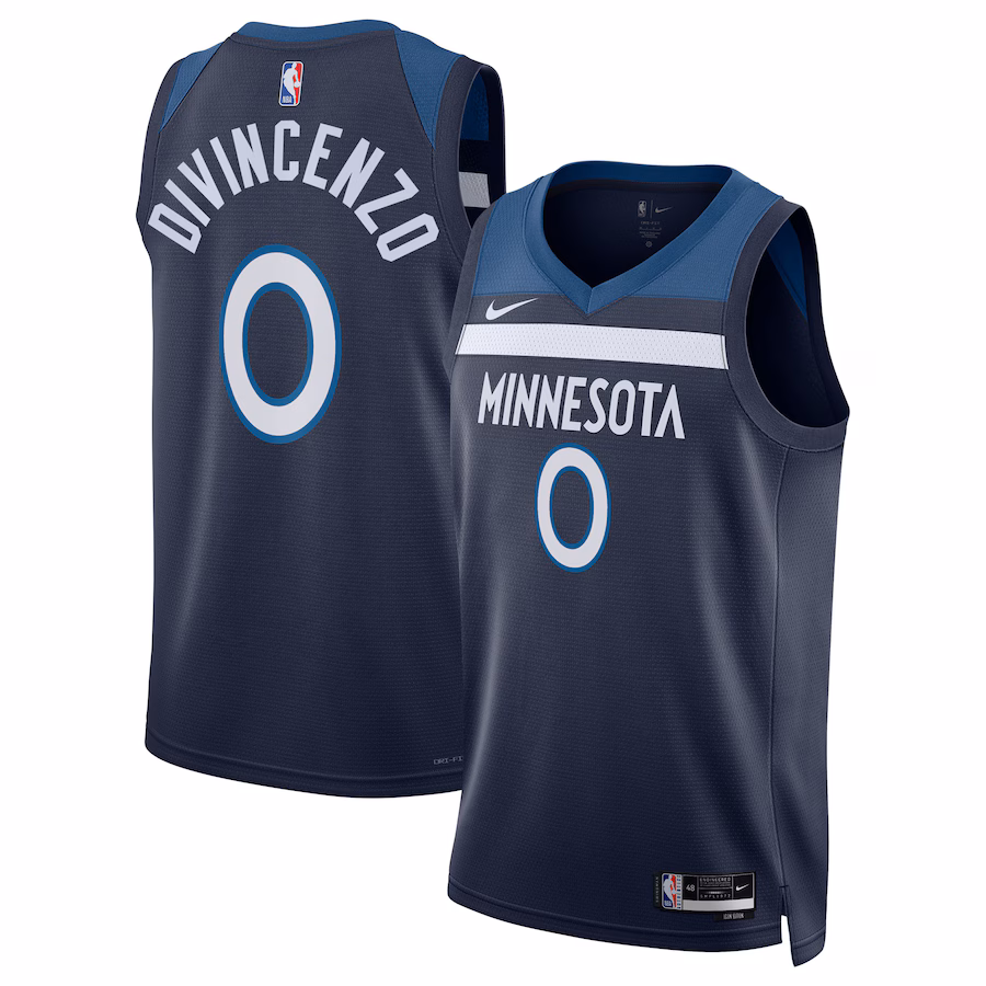 Unisex Minnesota Timberwolves Donte DiVincenzo Nike Navy Swingman Jersey - Icon Edition - Ujersey