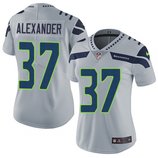 Women's Nike Seattle Seahawks #37 Shaun Alexander Elite Grey Alternate NFL Jersey - Ujersey