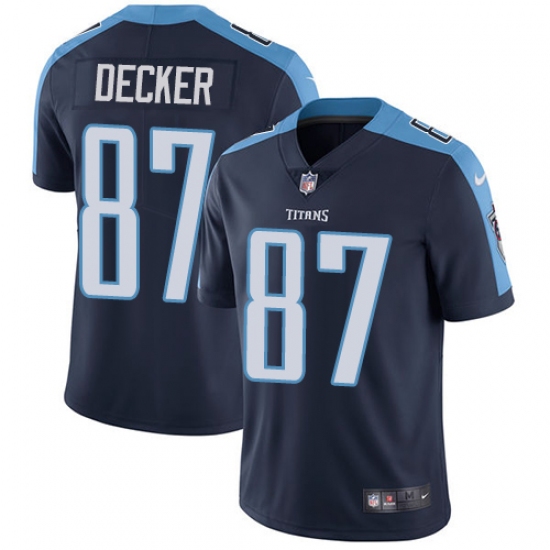 Youth Nike Tennessee Titans #87 Eric Decker Elite Navy Blue Alternate NFL Jersey - Ujersey