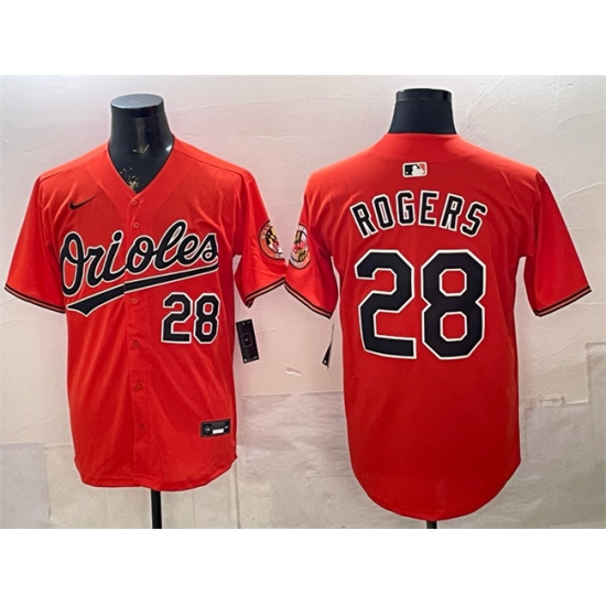 Men's Baltimore Orioles #28 Trevor Rogers Orange 2025 Limited Stitched Baseball Jersey - Ujersey