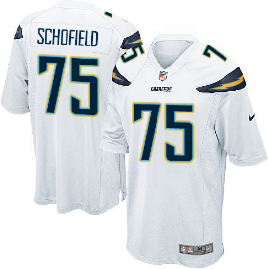 Men's Nike Los Angeles Chargers #75 Michael Schofield Game White NFL Jersey - Ujersey
