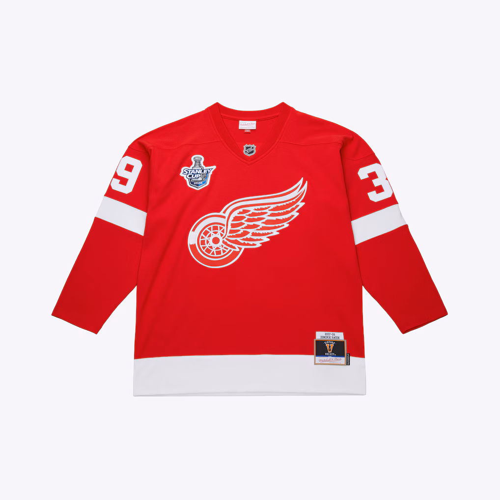 Men's Detroit Red Wings Dominik Hasek Mitchell & Ness Red 2007-08 Power Play Jersey - ujerseystore