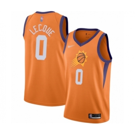 Men's Phoenix Suns #0 Jalen Lecque Authentic Orange Finished Basketball Jersey - Statement Edition - Ujersey