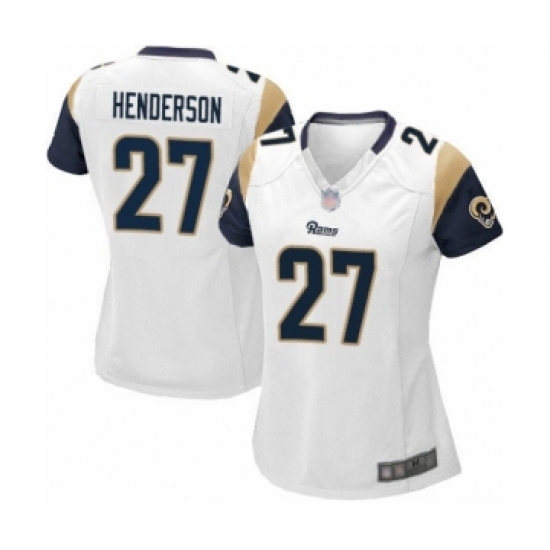 Women's Los Angeles Rams #27 Darrell Henderson Game White Football Jersey - Ujersey