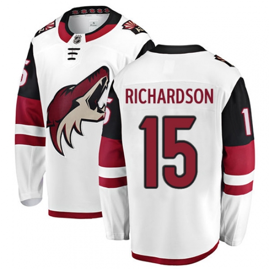 Youth Arizona Coyotes #15 Brad Richardson Fanatics Branded White Away Breakaway NHL Jersey - Ujersey