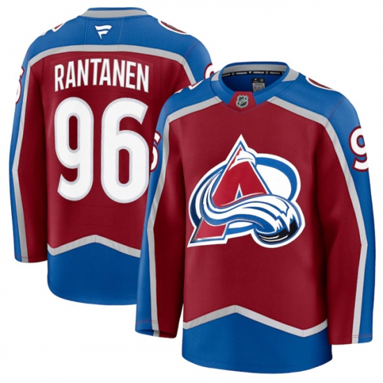 Men's Colorado Avalanche #96 Mikko Rantanen Burgundy 2024-25 Home Stitched Jersey - Ujersey