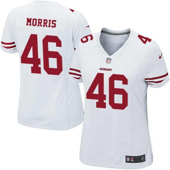 Women Nike San Francisco 49ers #46 Alfred Morris Game White NFL Jersey - Ujersey