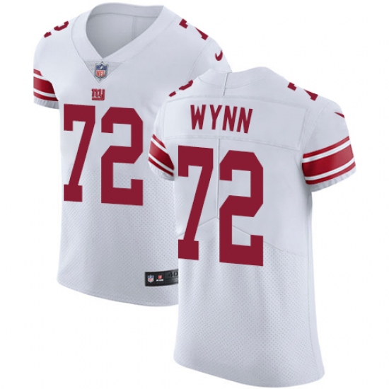 Men's Nike New York Giants #72 Kerry Wynn White Vapor Untouchable Elite Player NFL Jersey - Ujersey