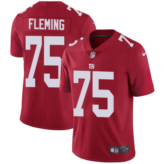 Nike New York Giants #75 Cameron Fleming Red Alternate Men's Stitched NFL Vapor Untouchable Limited Jersey - Ujersey