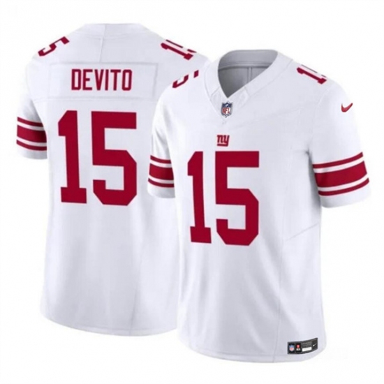 Men's New York Giants #15 Tommy DeVito White 2023 F.U.S.E. Vapor Untouchable Limited Football Stitched Jersey - Ujersey