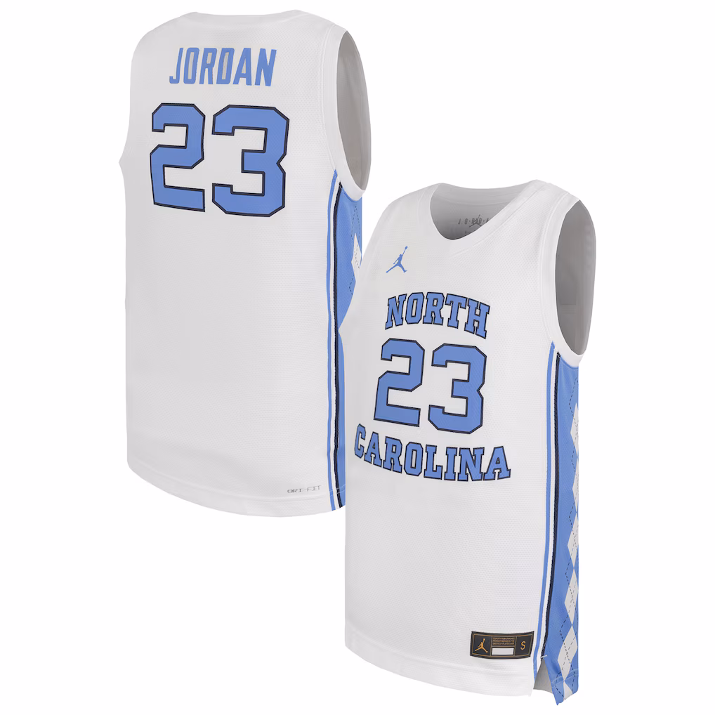Youth Jordan Brand Michael Jordan White North Carolina Tar Heels Replica Basketball Jersey