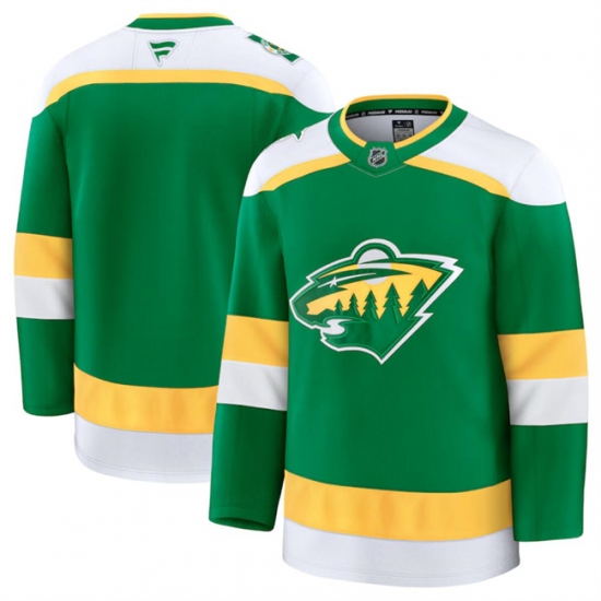Men's Minnesota Wild Blank Green 2024-25 Alternate Stitched Hockey Jersey - Ujersey