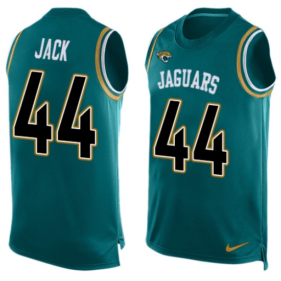 Men's Nike Jacksonville Jaguars #44 Myles Jack Limited Teal Green Player Name & Number Tank Top NFL Jersey - Ujersey