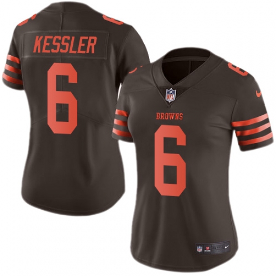 Women's Nike Cleveland Browns #6 Cody Kessler Limited Brown Rush Vapor Untouchable NFL Jersey - Ujersey