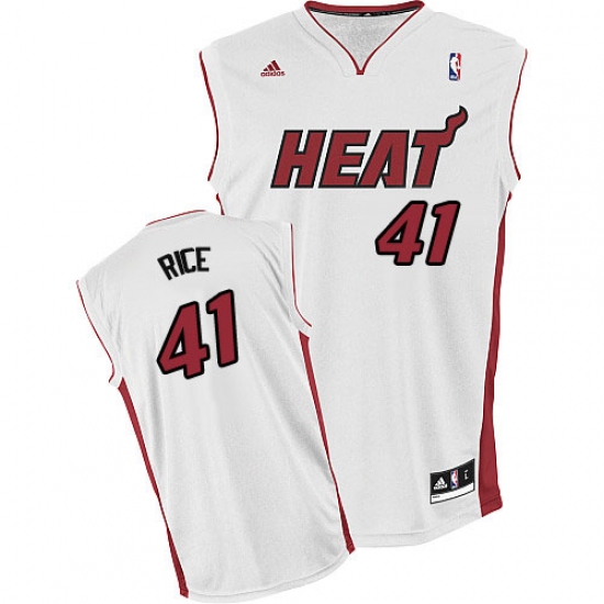 Men's Adidas Miami Heat #41 Glen Rice Swingman White Home NBA Jersey - Ujersey