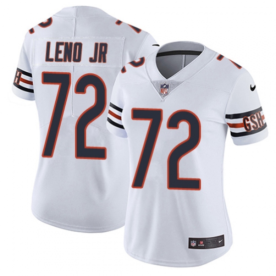 Women's Nike Chicago Bears #72 Charles Leno White Vapor Untouchable Limited Player NFL Jersey - Ujersey