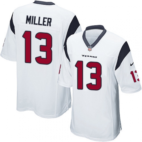 Men's Nike Houston Texans #13 Braxton Miller Game White NFL Jersey - Ujersey