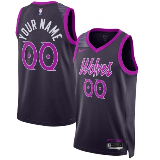 Men's Minnesota Timberwolves Active Player Custom Purple 2025-26 City Edition Stitched Basketball Jersey - Ujersey