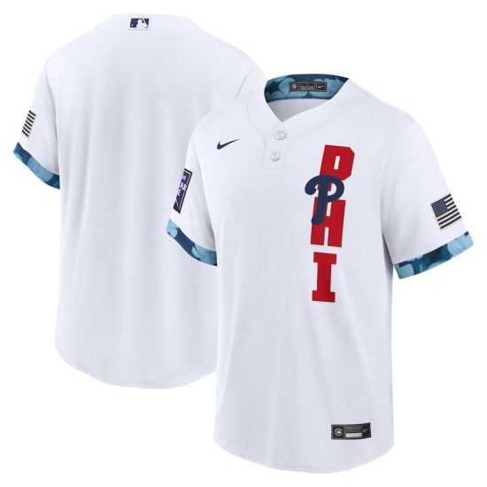 Men's Philadelphia Phillies Blank Nike White 2021 MLB All-Star Game Replica Jersey - Ujersey