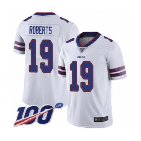 Men's Buffalo Bills #19 Andre Roberts White Vapor Untouchable Limited Player 100th Season Football Jersey - Ujersey
