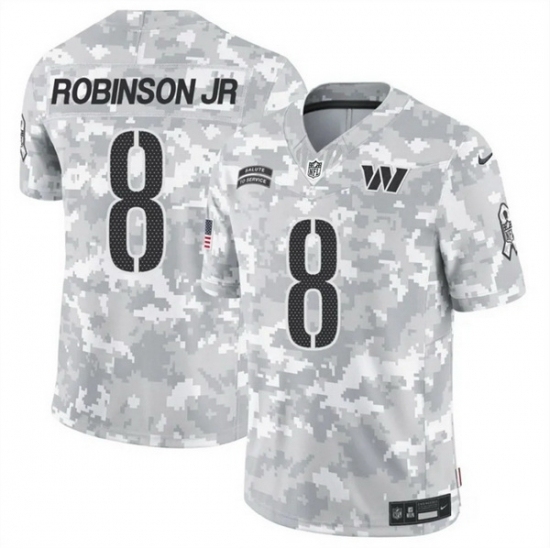 Men's Washington Commanders #8 Brian Robinson Jr 2024 F U S E Arctic Camo Salute To Service Limited Stitched Football Jersey - Ujersey