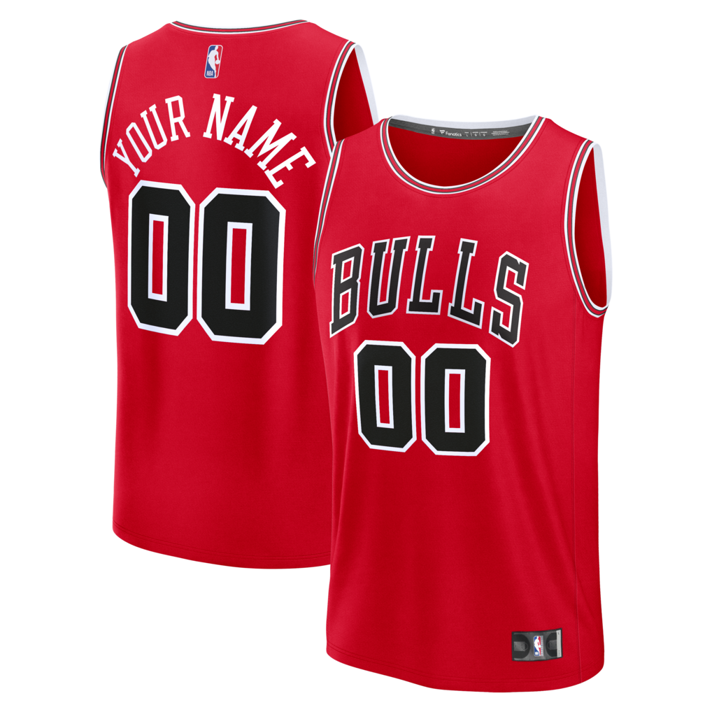 Youth Chicago Bulls Fanatics Red Fast Break Custom Jersey - Icon Edition - U-jersey