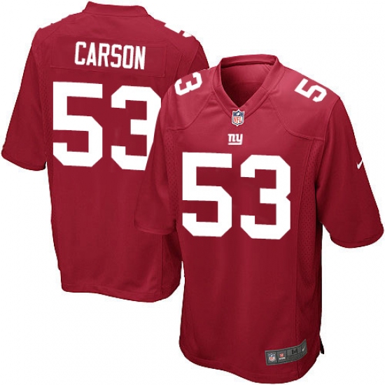 Men's Nike New York Giants #53 Harry Carson Game Red Alternate NFL Jersey - Ujersey