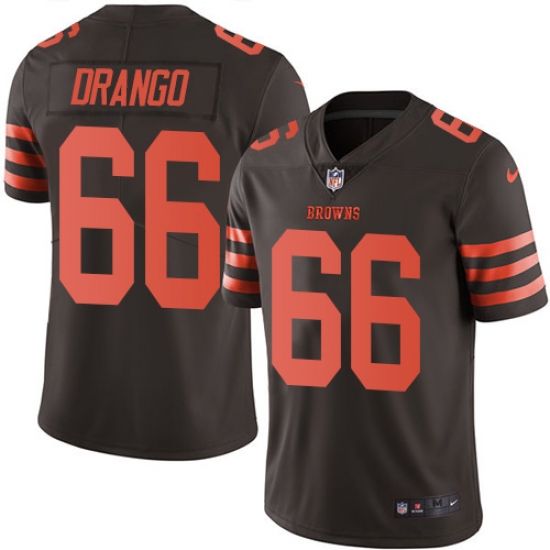 Youth Nike Cleveland Browns #66 Spencer Drango Limited Brown Rush Vapor Untouchable NFL Jersey - Ujersey