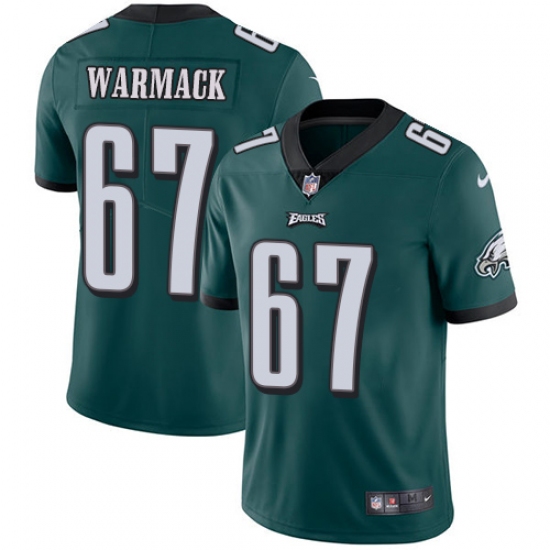 Men's Nike Philadelphia Eagles #67 Chance Warmack Midnight Green Team Color Vapor Untouchable Limited Player NFL Jersey - Ujersey