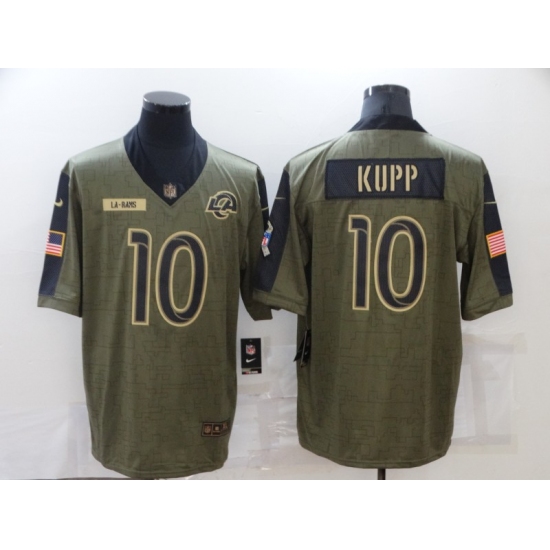 Men's Los Angeles Rams #10 Cooper Kupp Nike Olive 2021 Salute To Service Limited Player Jersey - Ujersey