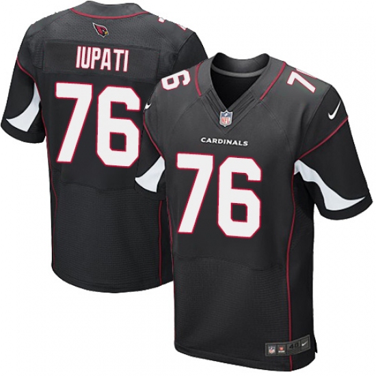 Men's Nike Arizona Cardinals #76 Mike Iupati Elite Black Alternate NFL Jersey - Ujersey