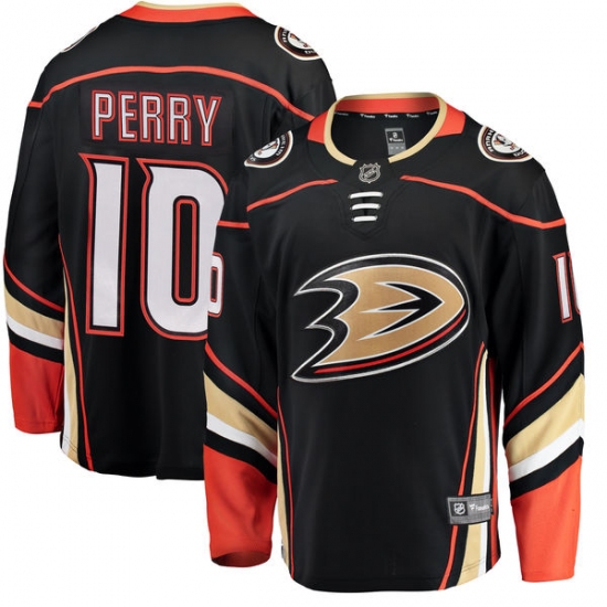 Men's Anaheim Ducks #10 Corey Perry Fanatics Branded Black Home Breakaway NHL Jersey - Ujersey
