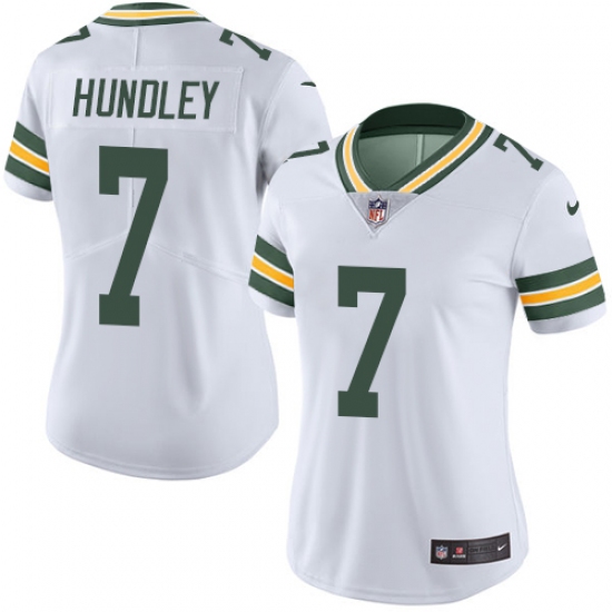 Women's Nike Green Bay Packers #7 Brett Hundley White Vapor Untouchable Limited Player NFL Jersey - Ujersey
