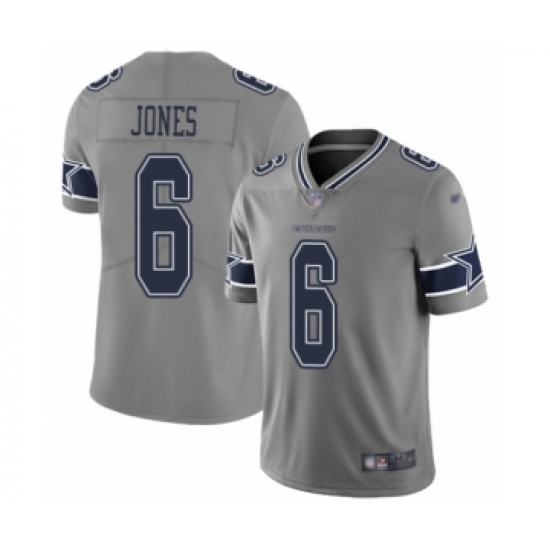 Men's Dallas Cowboys #6 Chris Jones Limited Gray Inverted Legend Football Jersey - Ujersey