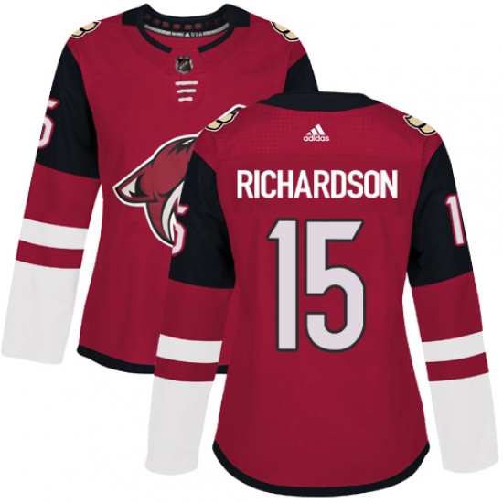 Women's Adidas Arizona Coyotes #15 Brad Richardson Premier Burgundy Red Home NHL Jersey - Ujersey