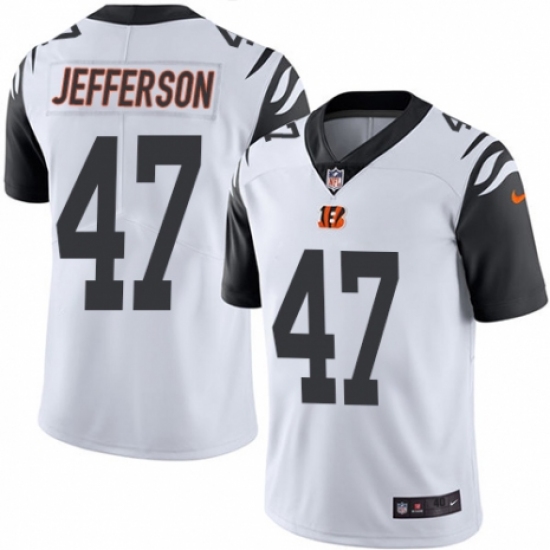 Men's Nike Cincinnati Bengals #47 Malik Jefferson Elite White Rush Vapor Untouchable NFL Jersey - Ujersey
