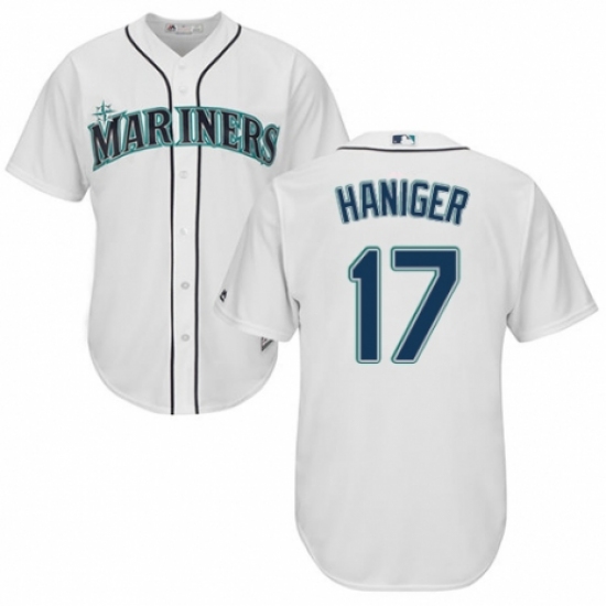 Youth Majestic Seattle Mariners #17 Mitch Haniger Authentic White Home Cool Base MLB Jersey - Ujersey