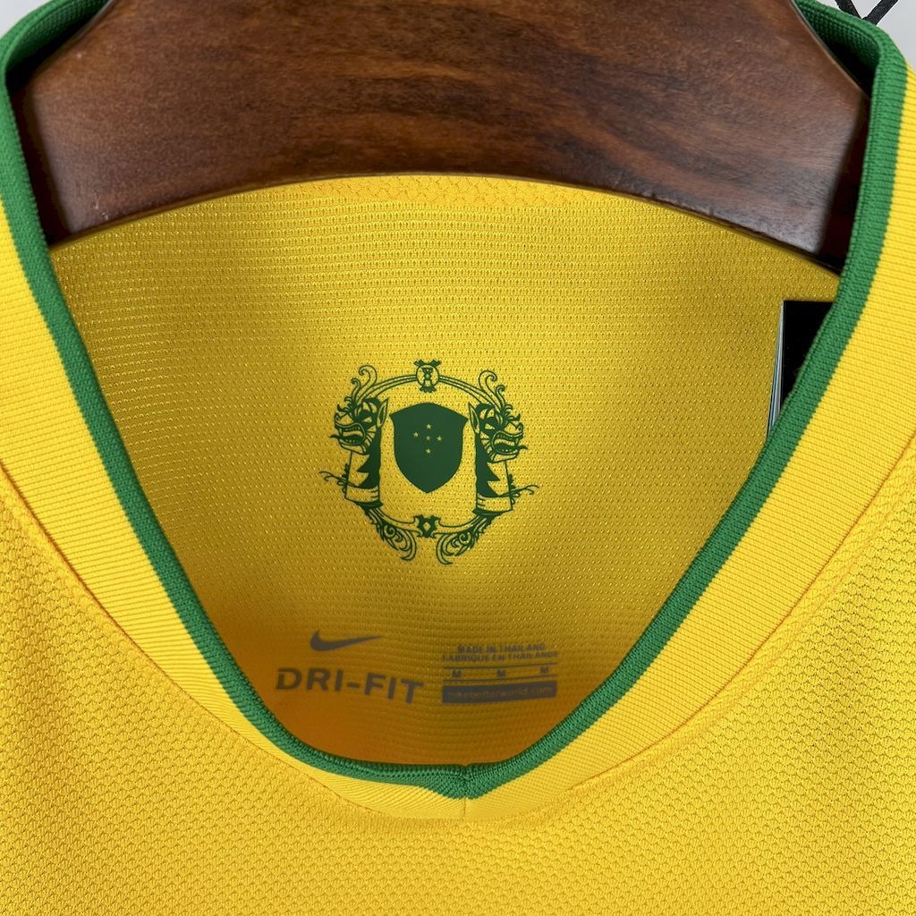 Brazil Retro Jersey Custom Home Soccer Jersey 2012 - ujerseystore