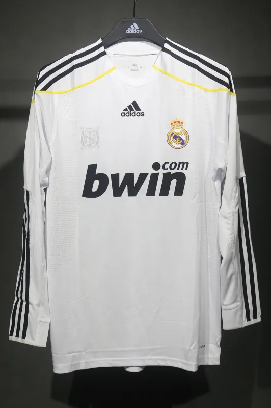 Real Madrid Retro Jersey Home Long Sleeve Soccer Shirt 2009/10 - Ujersey NHL