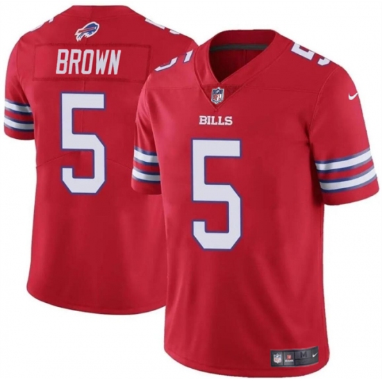 Men's Buffalo Bills #5 Anthony Brown Red 2024 Vapor Untouchable Limited Football Stitched Jersey - Ujersey
