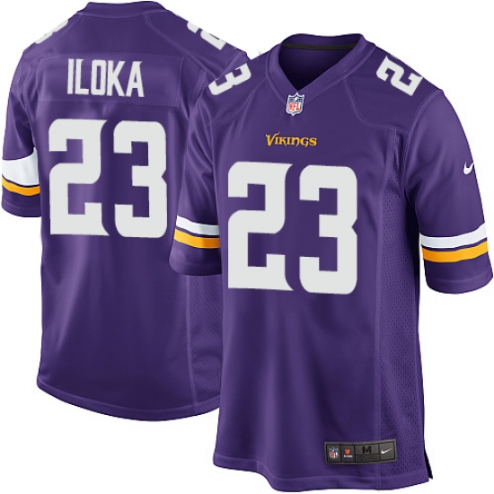 Men's Nike Minnesota Vikings #23 George Iloka Game Purple Team Color NFL Jersey - Ujersey