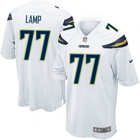 Men's Nike Los Angeles Chargers #77 Forrest Lamp Game White NFL Jersey - Ujersey
