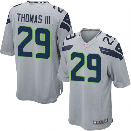 Men's Nike Seattle Seahawks #29 Earl Thomas III Game Grey Alternate NFL Jersey - Ujersey