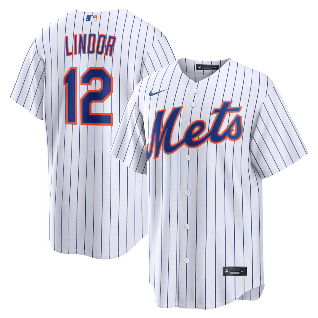 Men's New York Mets Francisco Lindor Nike White Home Replica Jersey - SUjersey01