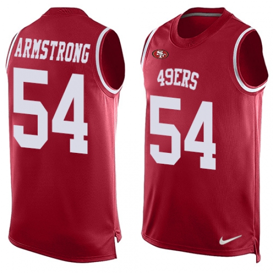 Men's Nike San Francisco 49ers #54 Ray-Ray Armstrong Limited Red Player Name & Number Tank Top NFL Jersey - Ujersey