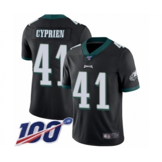 Youth Philadelphia Eagles #41 Johnathan Cyprien Black Alternate Vapor Untouchable Limited Player 100th Season Football Jersey - Ujersey