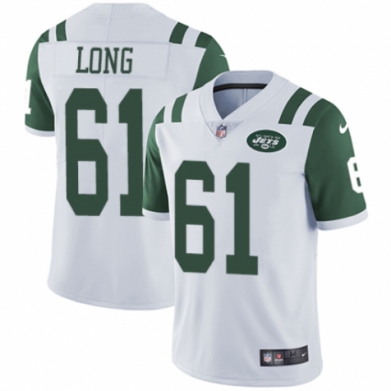 Youth Nike New York Jets #61 Spencer Long White Vapor Untouchable Limited Player NFL Jersey - Ujersey