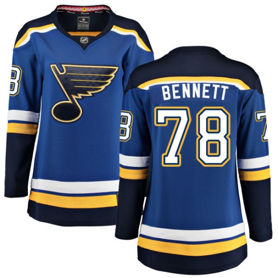 Women's St. Louis Blues #78 Beau Bennett Fanatics Branded Royal Blue Home Breakaway NHL Jersey - Ujersey