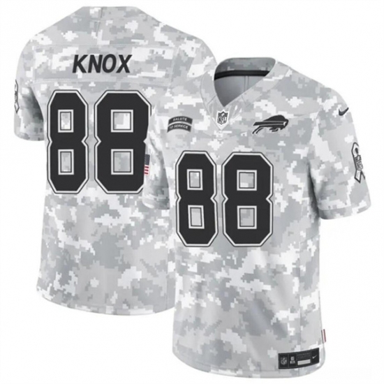 Men's Buffalo Bills #88 Dawson Knox 2024 F.U.S.E. Arctic Camo Salute to Service Limited Football Stitched Jersey - Ujersey